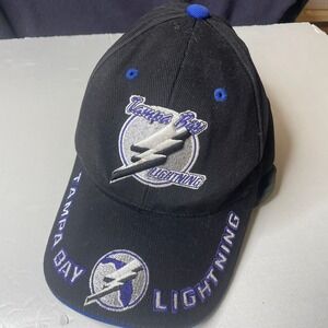 Tampa‎ Bay Lightning Embroidered Black Baseball Cap One Size Fits All Twins Ent.